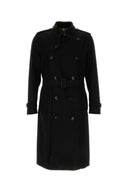 Burberry Black Gabardine Trench Coat