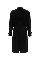 Burberry Black Gabardine Trench Coat