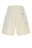 Prada White Denim Bermuda Shorts