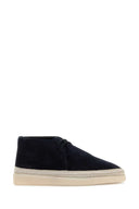 Prada Midnight Blue Suede Ankle Boots