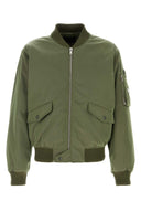 Prada Olive Green Nylon Bomberjacke