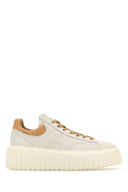 Hogan White Nappa Leather H Stripes Sneakers