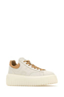 Hogan White Nappa Leather H Stripes Sneakers