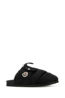 Moncler Black Fabric Mon Slippers