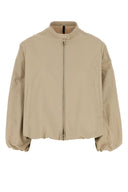 Moncler Cazadora bomber Gruissan de mezcla de algodón beige