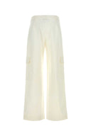 Gimaguas White Stretch Polyester Blend Audrey Cargo Pant