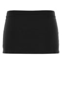 Gimaguas Black Stretch Nylon Carolina Mini Skirt
