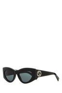Lunettes de soleil en acétate noir Gucci