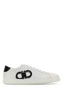 Salvatore Ferragamo White Leather Brandy 1 Sneakers