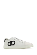 Salvatore Ferragamo White Leather Brandy 1 Sneakers