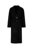 Salvatore Ferragamo Black Wool Blend Coat