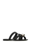 Salvatore Ferragamo Black Rubber Lilou Slippers