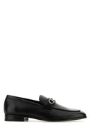 Salvatore Ferragamo Black Leather Balty Loafers