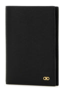 Salvatore Ferragamo Black Leather Passport Holder