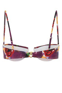 Reina Olga bedrucktes Hommond-Bikinioberteil aus Stretch-Nylon
