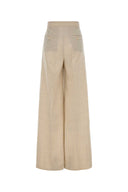 Max Mara Sand Wool Acinoso Wide Leg Pant