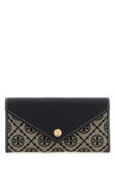 Tory Burch brodert lerret T Monogram konvoluttlommebok