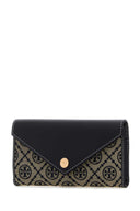 Tory Burch brodert lerret T Monogram konvoluttlommebok