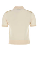 Tory Burch Ivory Wool Polo Shirt
