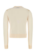 Tory Burch Ivory Wool Cardigan