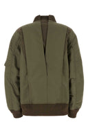 Sacai Army Green Nylon Bomber Jacket