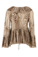 Blumarine Printed Chiffon Blouse