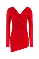 Balenciaga Red Stretch Jersey Mini Dress