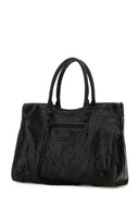 Balenciaga Black Leather Large Le City Shopping Bag