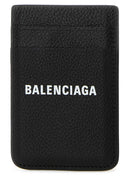 Balenciaga Black Leather Card Holder
