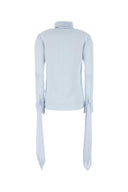 Givenchy Pastel Light Blue Silk Blouse