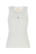 Canotta di cotone tratto bianco givenchy