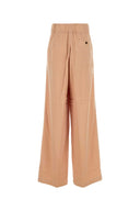 Dries Van Noten Salmon Cupro Blend Pila Wide Leg Pant