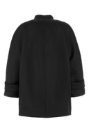 Ermanno Scervino Black Stretch Polyester Coat