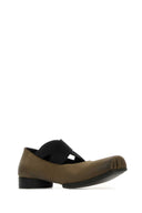 Uma Wang Olive Green Leather Ballerinas