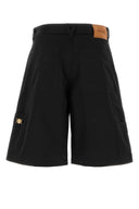 Versace Black Gabardine Bermuda Shorts