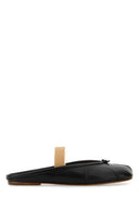 Maison Margiela Black Leather Tabby Slippers