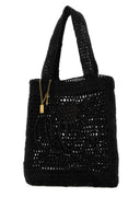Chloe Black Raffia Estate Banana Shopping Bag