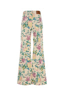 Chloe-printede denim-jeans med brede ben