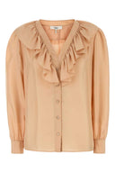 Chloe Peach Satin Shirt