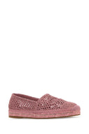 Chloe Antiqued Pink Crochet Isla Espadrilles