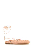 Chloe Light Pink Suede Chloã© Ghillies Ballerinas