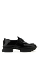 Prada zwart lederen gelijke loafers