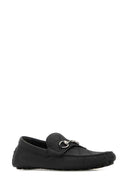 Gucci Black Leather Driver Loafers