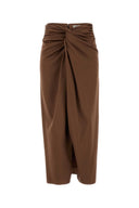 Blaze Brown Crepe Novalis Skirt
