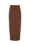 Blaze Brown Crepe Novalis Skirt