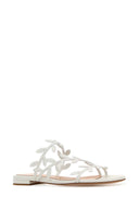 Gianvito Rossi White Nappa Leather Flavia Slippers