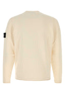 Stone Island Ivory Cotton Blend Sweater