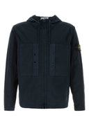 Stone Island Navy Blue Stretch Cotton Jacket