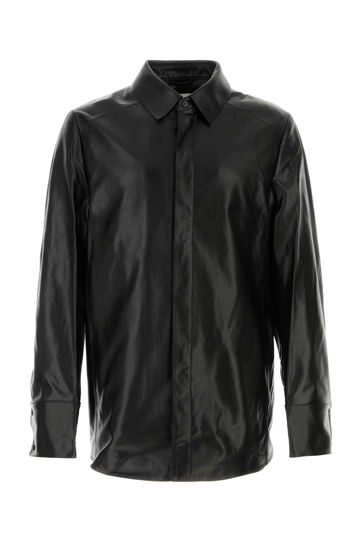 Entire Studios Black Leather Legacy Shirt