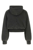 Sweat-shirt en coton à charbon de bois entièrement